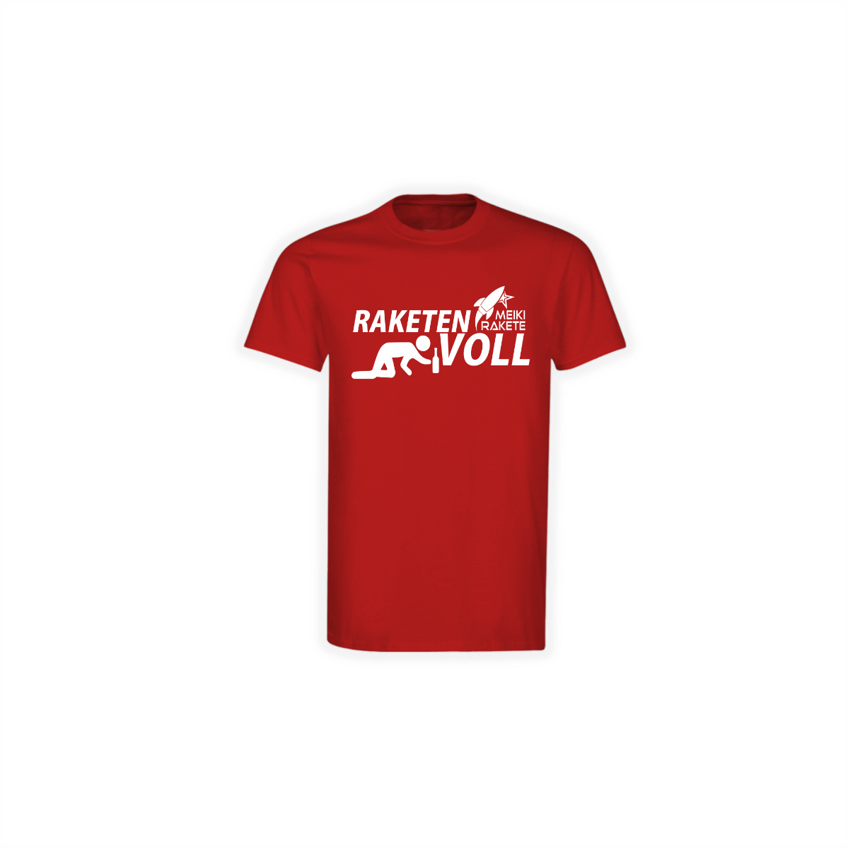 T-Shirt "RAKETENVOLL" rot