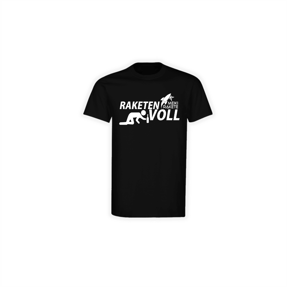 T-Shirt "RAKETENVOLL" schwarz