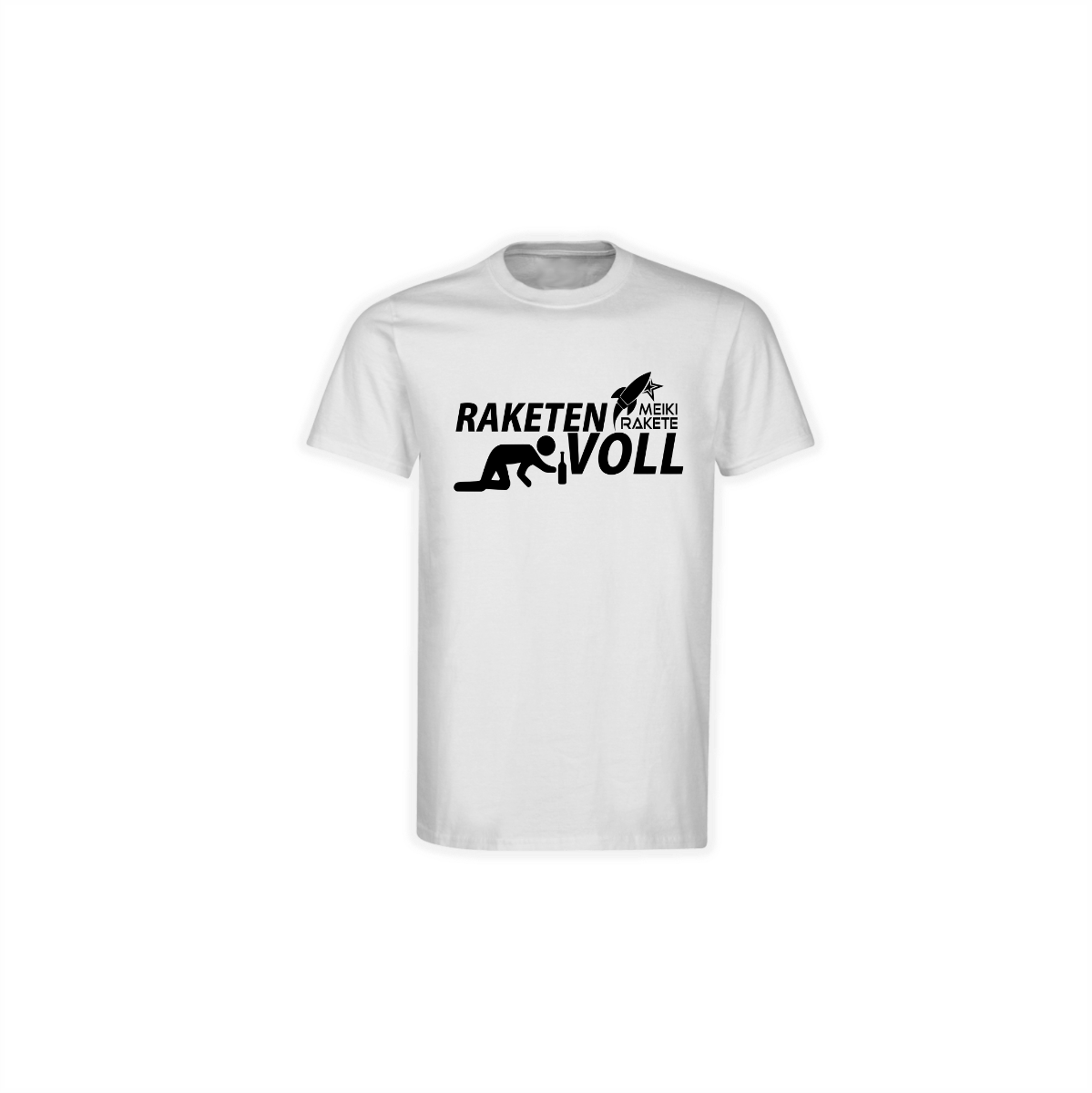 T-Shirt "RAKETENVOLL" weiß