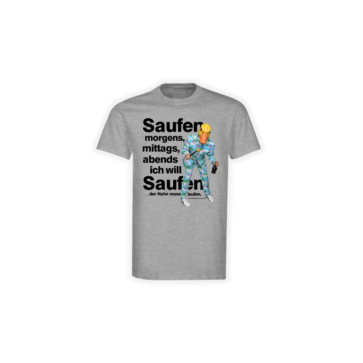 T-Shirt "SAUFEN" grau