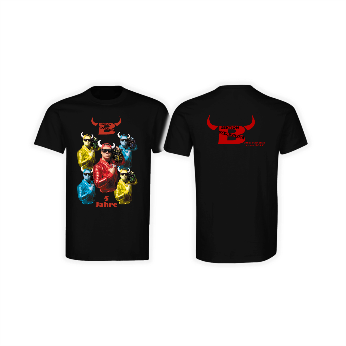 T-Shirt "SEKTION DÄPPINGZONE" schwarz