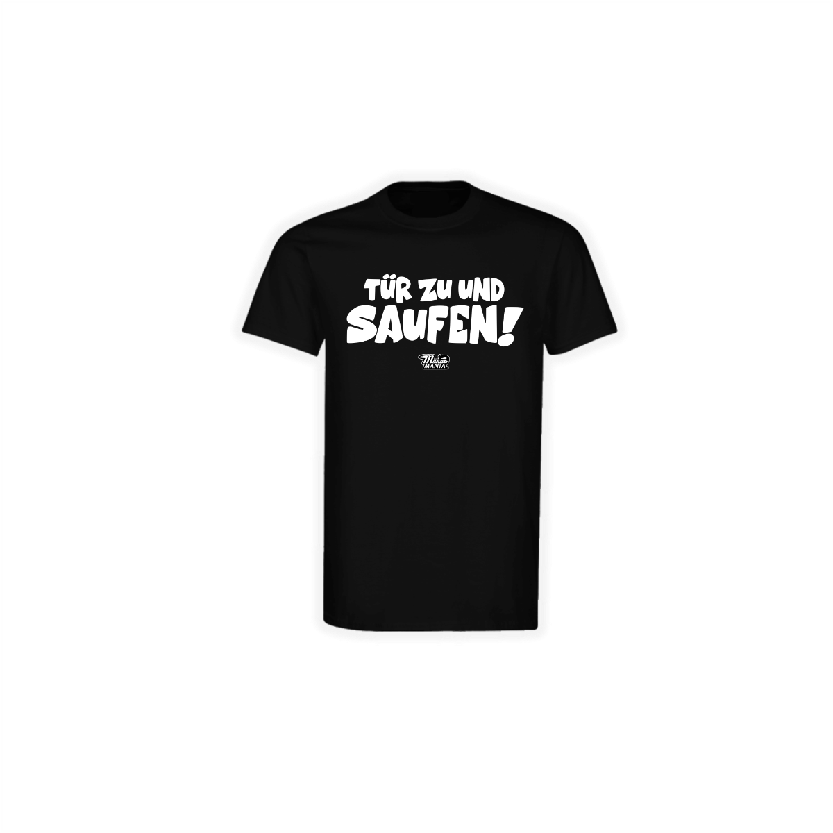 T-Shirt "TÜR ZU UND SAUFEN" schwarz