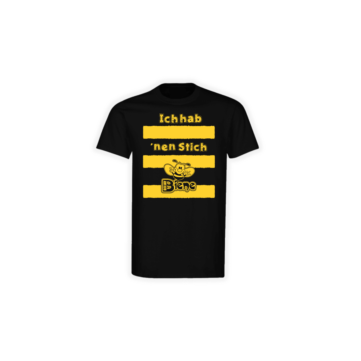 T-Shirt "ICH HAB 'NEN STICH" schwarz