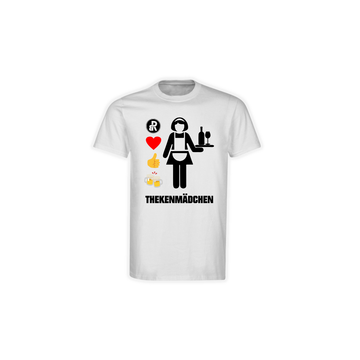 T-Shirt "THEKENMÄDCHEN" weiß