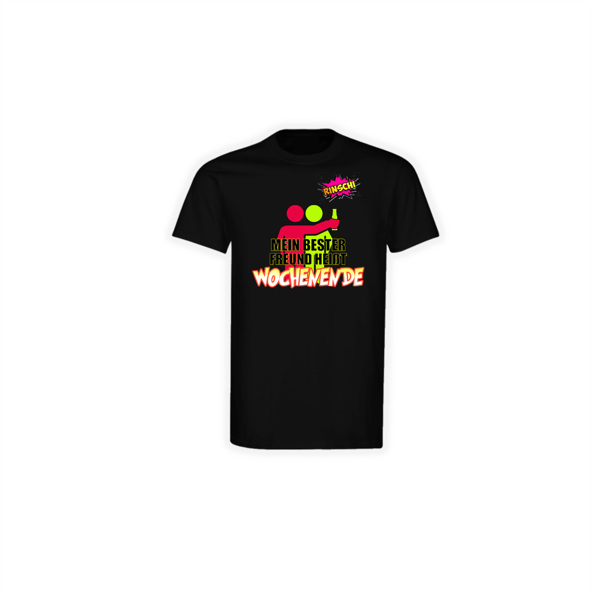 T-Shirt "WOCHENENDE" schwarz