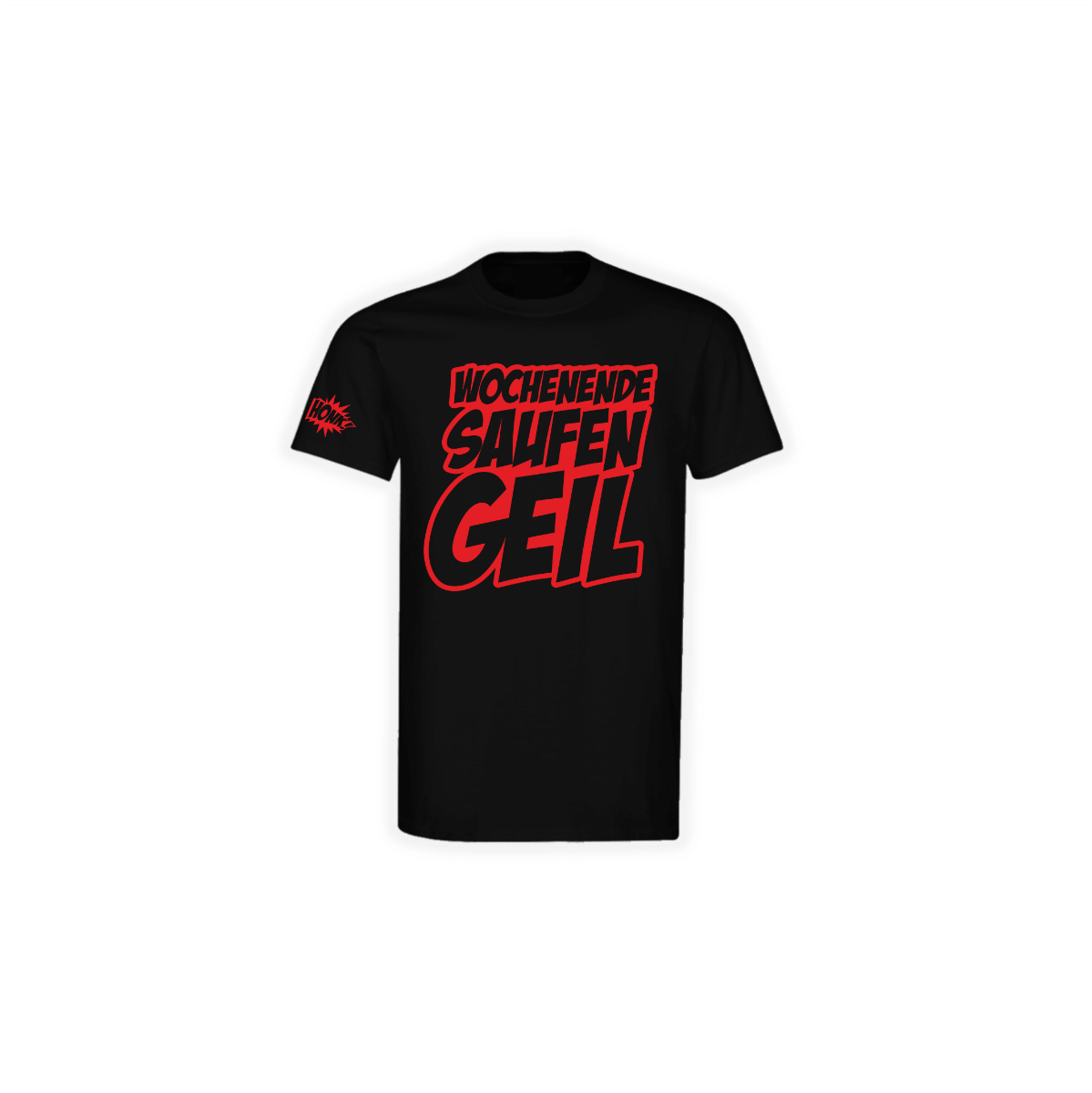 T-Shirt "WOCHENENDE SAUFEN GEIL" schwarz