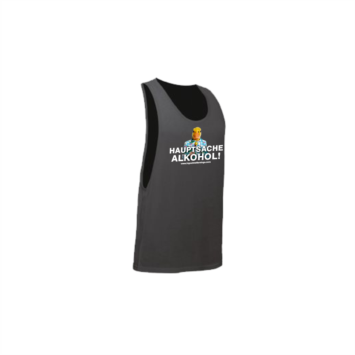 Tanktop "HAUPTSACHE ALKOHOL" neonschwarz