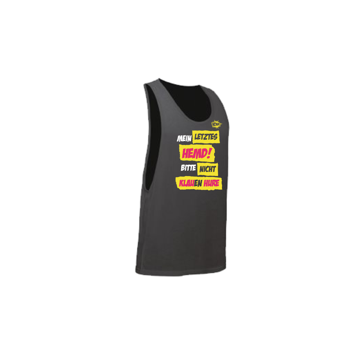 Tanktop "LETZTES HEMD" neonschwarz