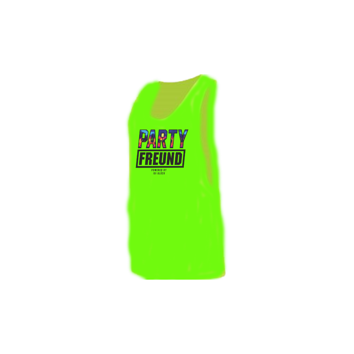 Tanktop "PARTYFREUND" neongrün