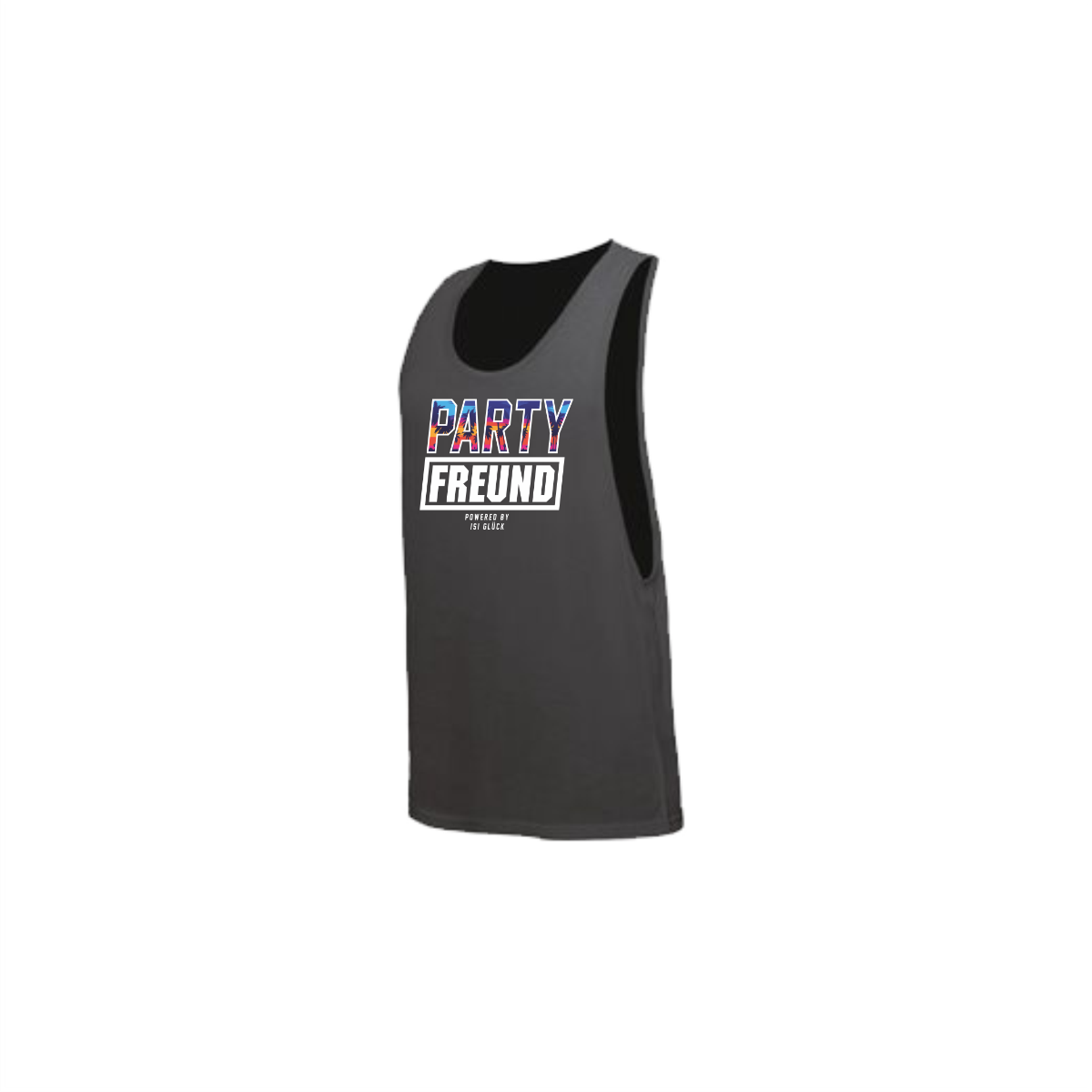 Tanktop "PARTYFREUND" neonschwarz