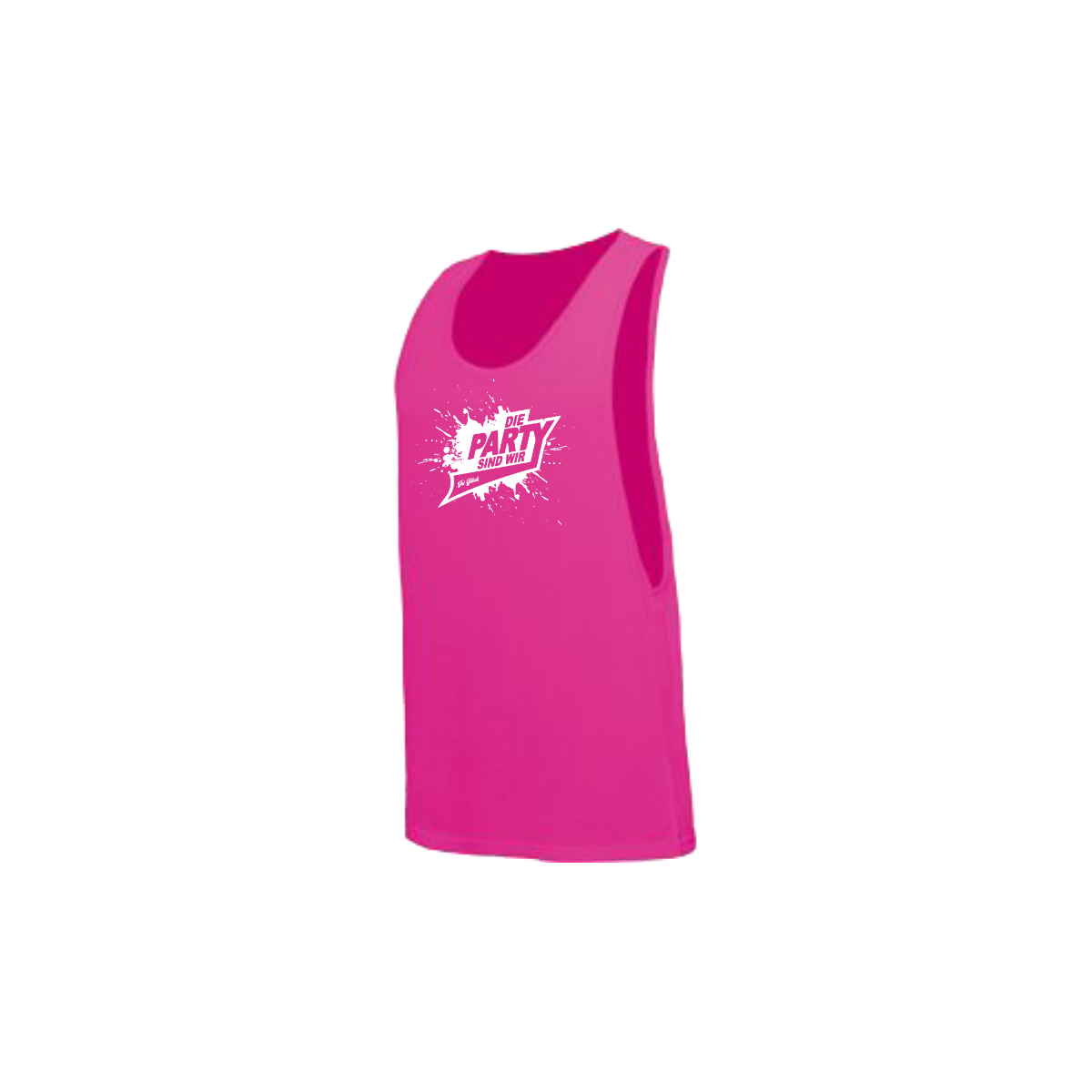 Tanktop "DIE PARTY SIND WIR" neonpink