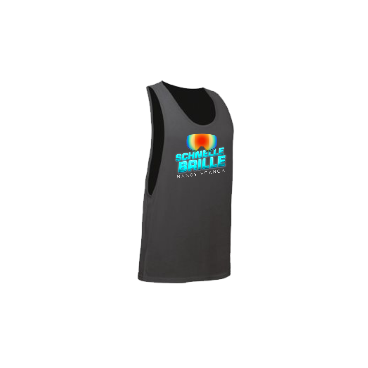 Tank-Top "SCHNELLE BRILLE" neonschwarz