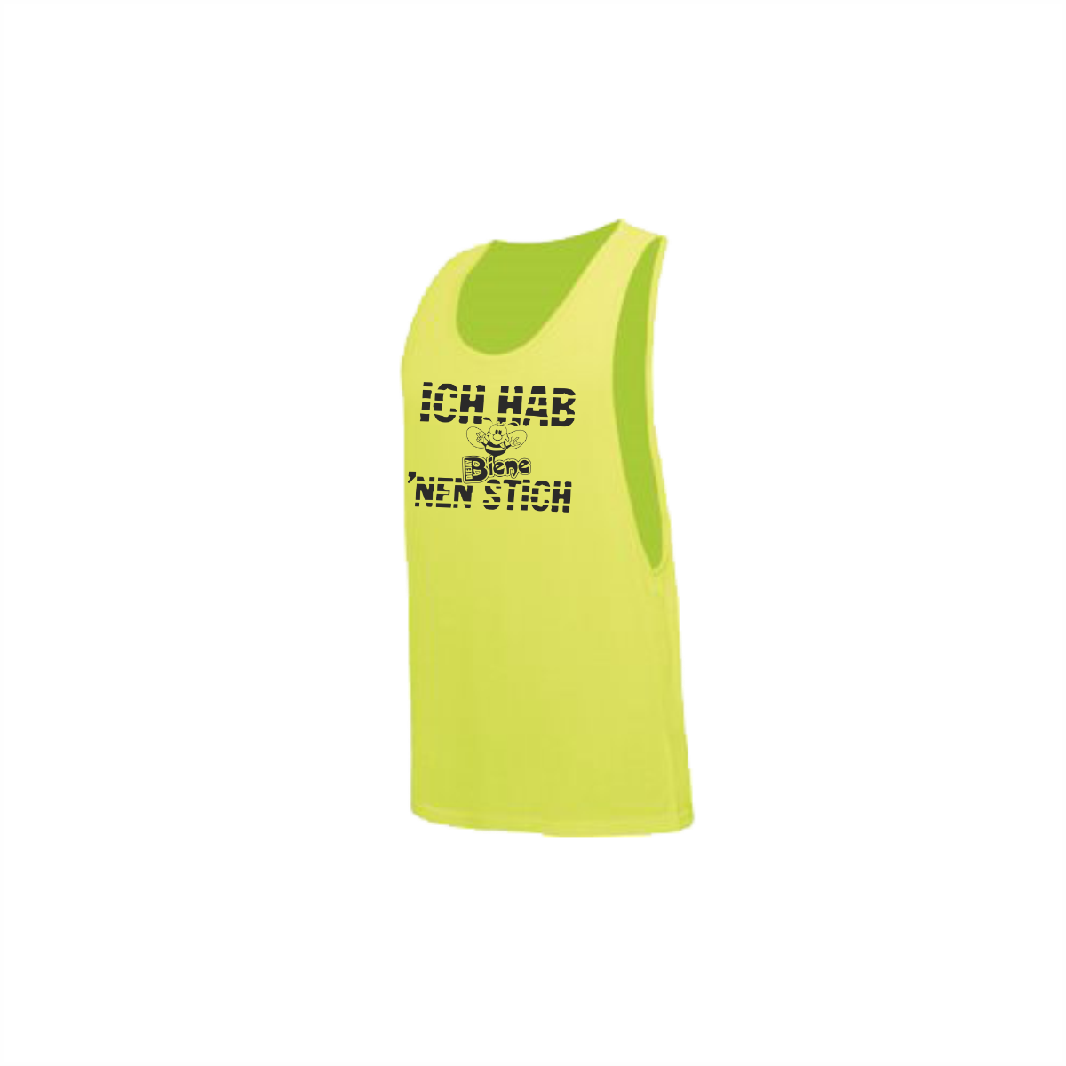 Tanktop "ICH HAB 'NEN STICH" neongelb