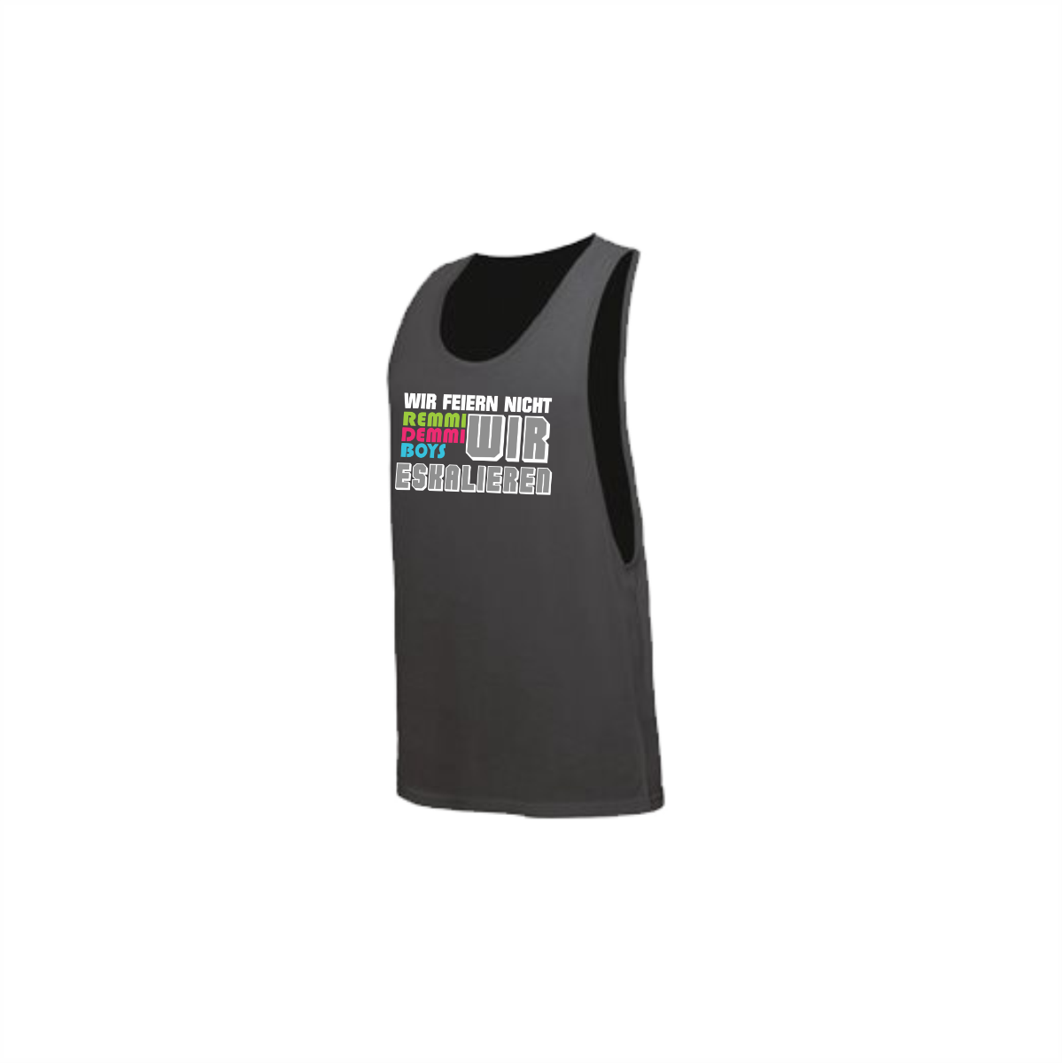 Tanktop "WIR ESKALIEREN" neonschwarz