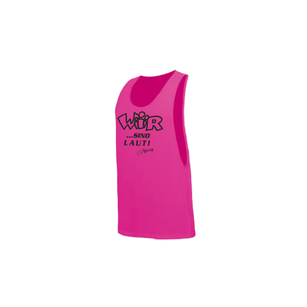 Tanktop "WIR SIND LAUT" neonpink
