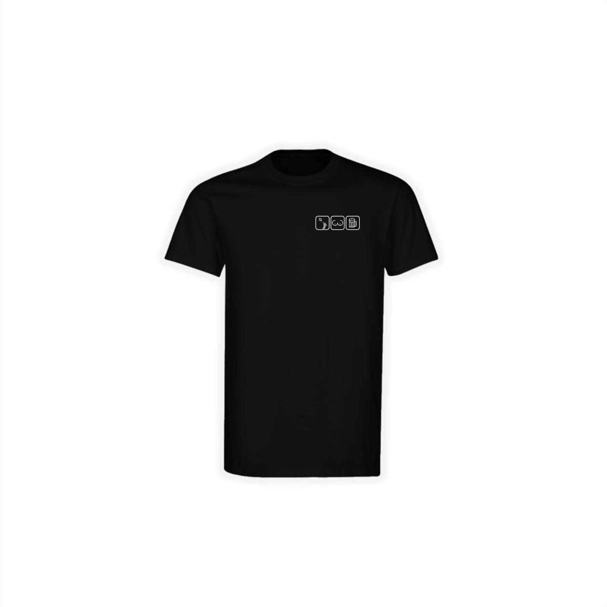T-Shirt "BENGALOS, BUSEN, BIER" schwarz