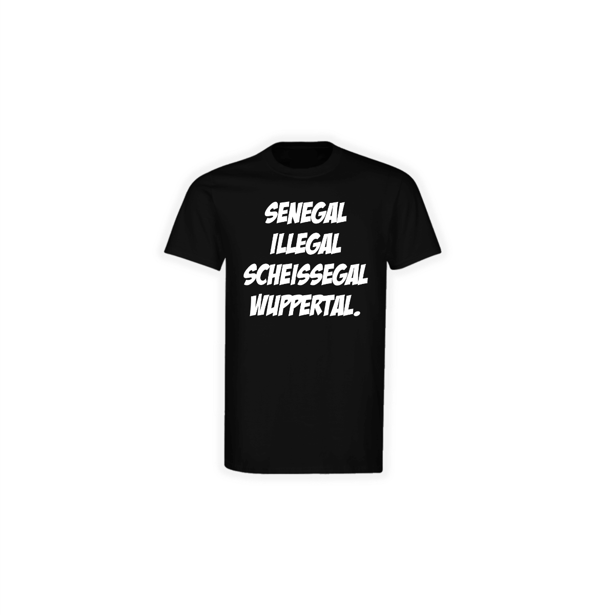 T-Shirt "SENEGAL ILLEGAL" schwarz