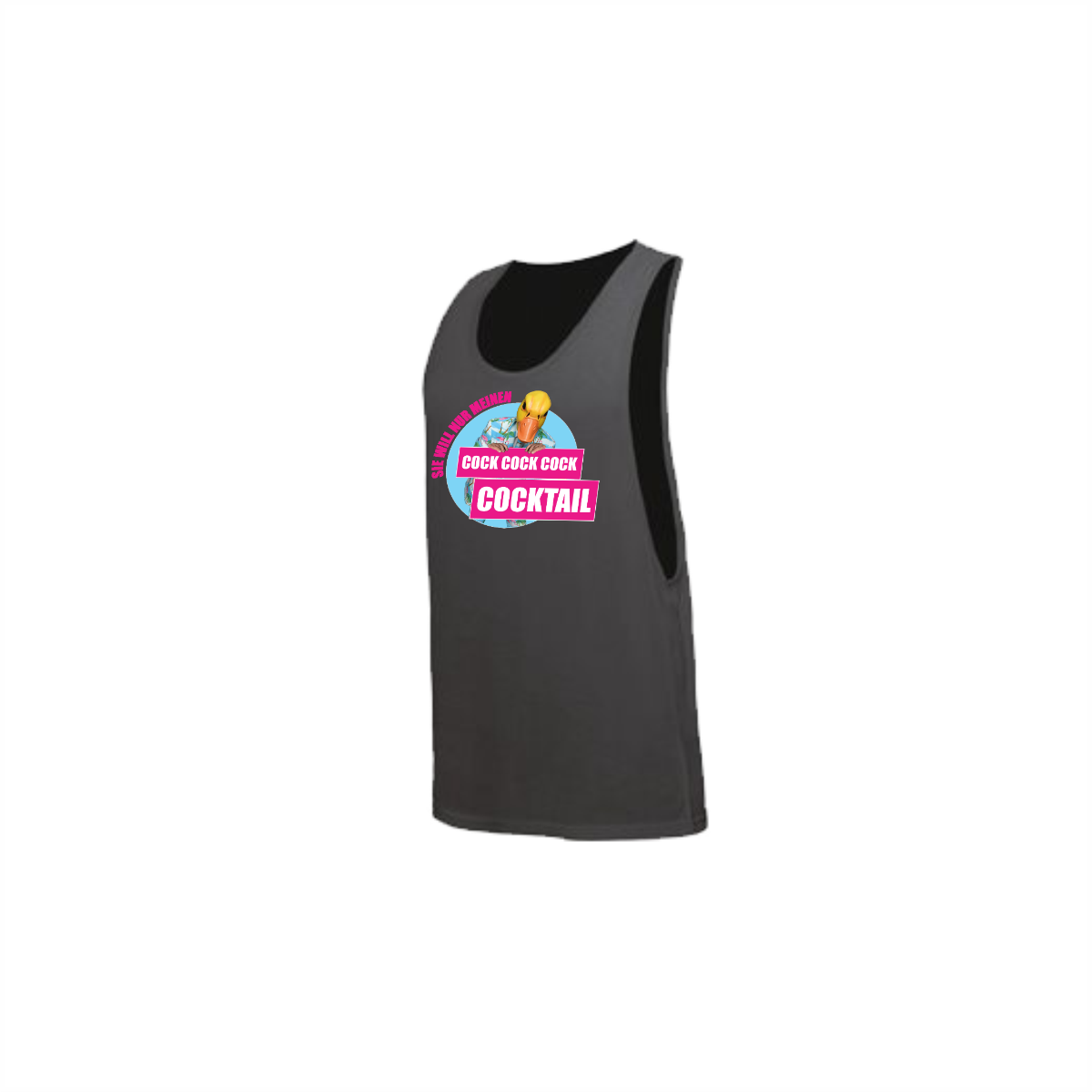 Tanktop "COCK COCK COCKTAIL" neonschwarz